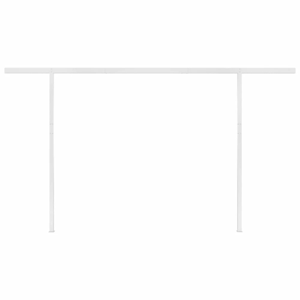 VIDAXL Auvent Manuel Rétractable Avec Led 4,5x3,5 M Orange Et Marron 7 VIDAXL Auvent Manuel Rétractable Avec Led 4,5x3,5 M Orange Et Marron – Image 7