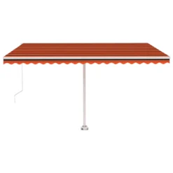 VIDAXL Auvent Manuel Rétractable Avec Led 400x350 Cm Orange Et Marron 9 VIDAXL Auvent Manuel Rétractable Avec Led 400x350 Cm Orange Et Marron -Konst Decor Magasin 645a95cc04e245.09780472