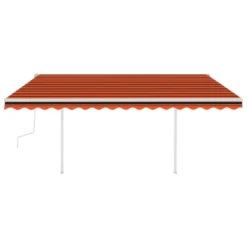 VIDAXL Auvent Manuel Rétractable Avec Led 4x3,5 M Orange Et Marron 9 VIDAXL Auvent Manuel Rétractable Avec Led 4x3,5 M Orange Et Marron -Konst Decor Magasin 645a95cdaedd82.52486993