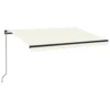 VIDAXL Auvent Manuel Rétractable 350x250 Cm Crème