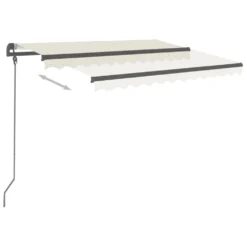 VIDAXL Auvent Manuel Rétractable Avec Poteaux 3,5x2,5 M Crème 10 VIDAXL Auvent Manuel Rétractable Avec Poteaux 3,5x2,5 M Crème -Konst Decor Magasin 645a95d47946d6.25695988