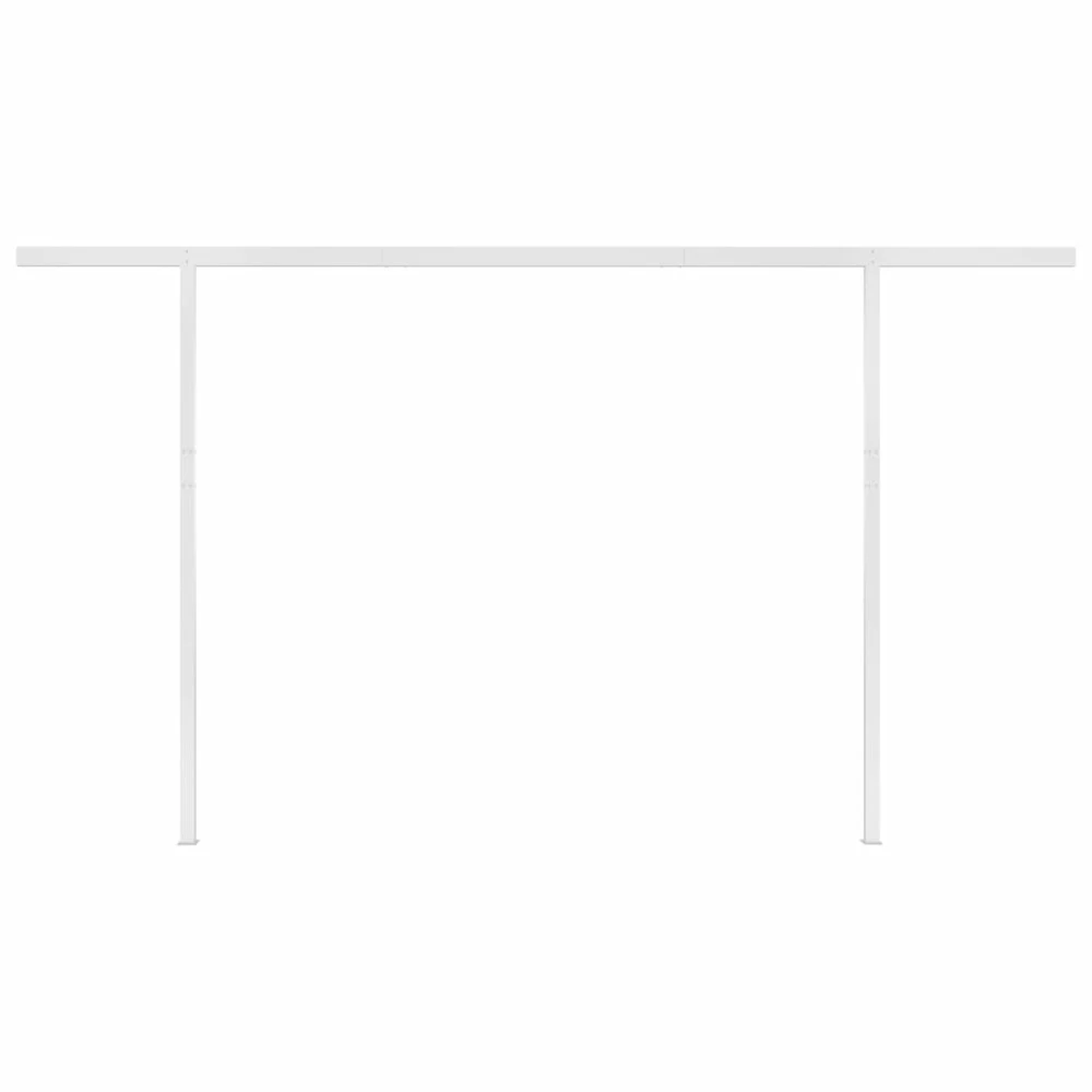 VIDAXL Auvent Manuel Rétractable Avec Led 4,5x3 M Jaune Et Blanc 7 VIDAXL Auvent Manuel Rétractable Avec Led 4,5x3 M Jaune Et Blanc – Image 7