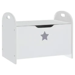 VIDAXL Banc De Rangement Pour Enfants Blanc 62x40x46,5 Cm Mdf
