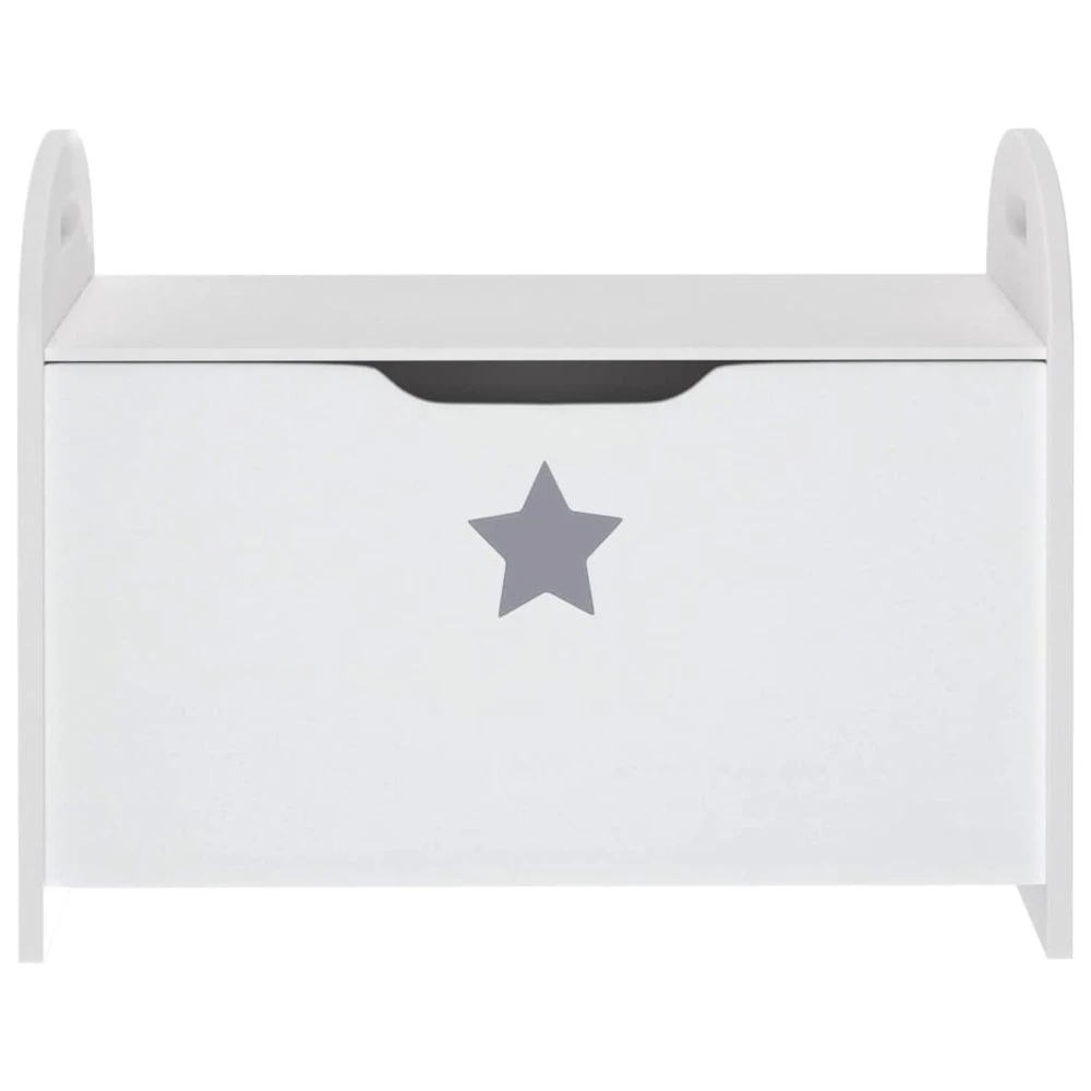VIDAXL Banc De Rangement Pour Enfants Blanc 62x40x46,5 Cm Mdf 3 VIDAXL Banc De Rangement Pour Enfants Blanc 62x40x46,5 Cm Mdf – Image 3