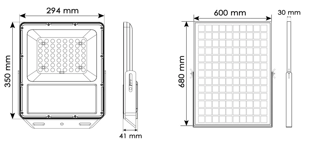 Projecteur Solaire Panneau Solaire 40w-3000°k-4320lm 4 Projecteur Solaire Panneau Solaire 40w-3000°k-4320lm – Image 4