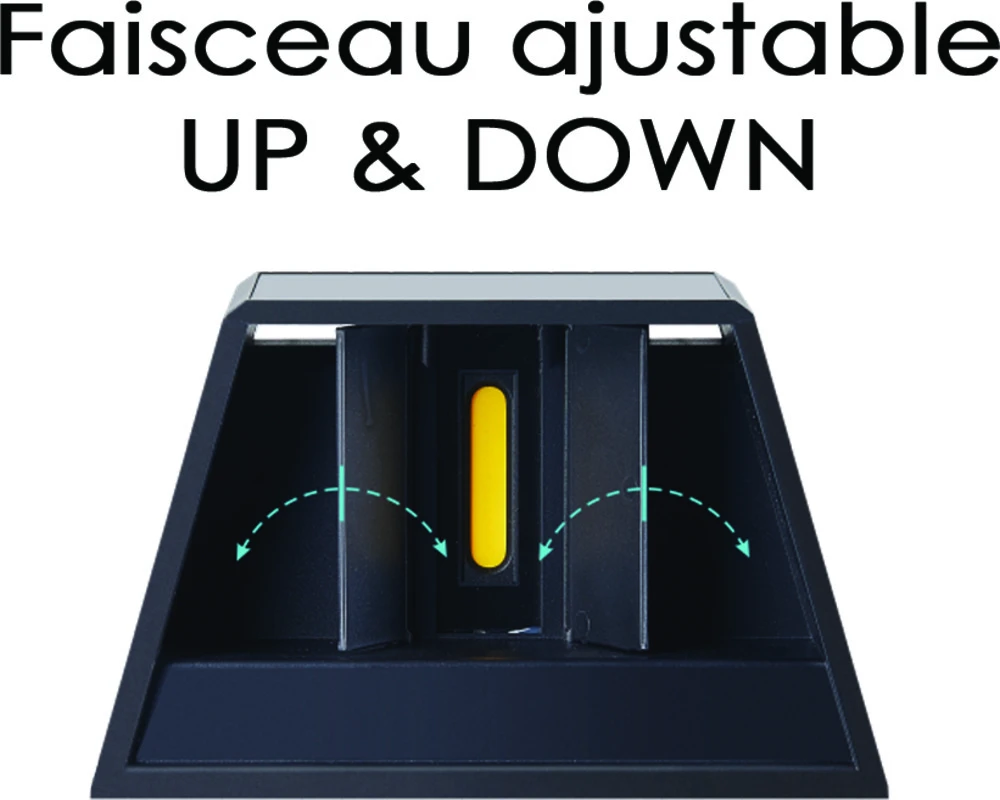 Applique Solaire - Faisceau Up&down Ajustable Panneau Solaire - Blanc Chaud 3000°k 150lm - Bf Light 4 Applique Solaire - Faisceau Up&down Ajustable Panneau Solaire - Blanc Chaud 3000°k 150lm - Bf Light – Image 4