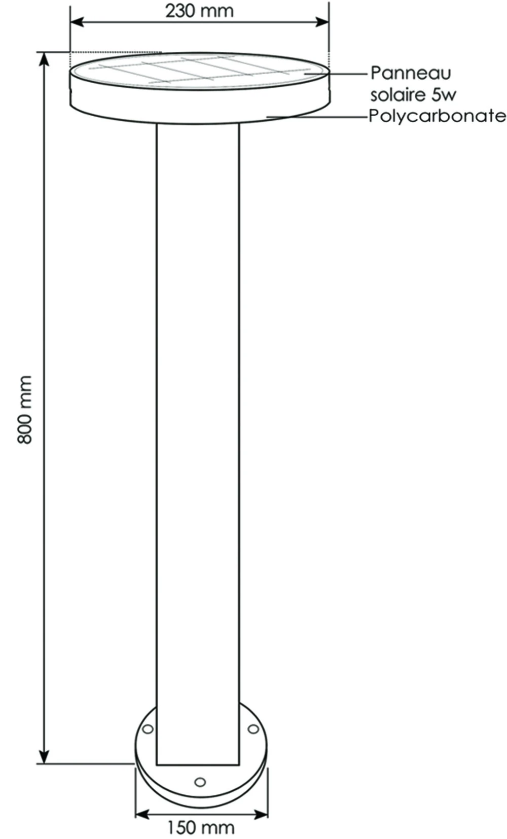 Borne Solaire California 3000°k 3 Borne Solaire California 3000°k – Image 3