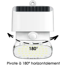Applique Solaire Blanche Eclairage Pivotant à 180° -Konst Decor Magasin 645b8d2276e339.20234072