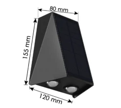 Applique Solaire Triangulaire 2 Faisceaux : 1 Up & 1 Down - Blanc Chaud 3000°k 150lm - Bf Light 6 Applique Solaire Triangulaire 2 Faisceaux : 1 Up & 1 Down - Blanc Chaud 3000°k 150lm - Bf Light -Konst Decor Magasin 645b8d27ebdbe0.54734833