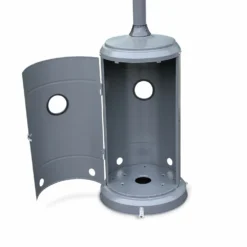 Chauffage D'extérieur Gaz 12.5kw - Finland - Parasol Chauffant Gris. Réglable. Porte En Façade Et Roulettes -Konst Decor Magasin 645b907e92b6f6.29726045