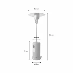 Chauffage D'extérieur à Gaz 13kw - Siberia - Parasol Chauffant Gris. Avec Roulettes Et Stabilisateur 11 Chauffage D'extérieur à Gaz 13kw - Siberia - Parasol Chauffant Gris. Avec Roulettes Et Stabilisateur -Konst Decor Magasin 645b9081536319.13388498