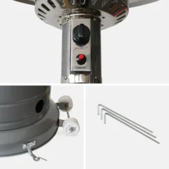 Chauffage D'extérieur à Gaz 13kw - Siberia - Parasol Chauffant Gris. Avec Roulettes Et Stabilisateur 9 Chauffage D'extérieur à Gaz 13kw - Siberia - Parasol Chauffant Gris. Avec Roulettes Et Stabilisateur -Konst Decor Magasin 645b90816982e5.49935917