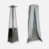 Parasol Chauffant Au Gaz Pyramide - Greenland Avec Housse De Protection Grise - Chauffage D'extérieur 11.2kw En Acier Inoxydable.