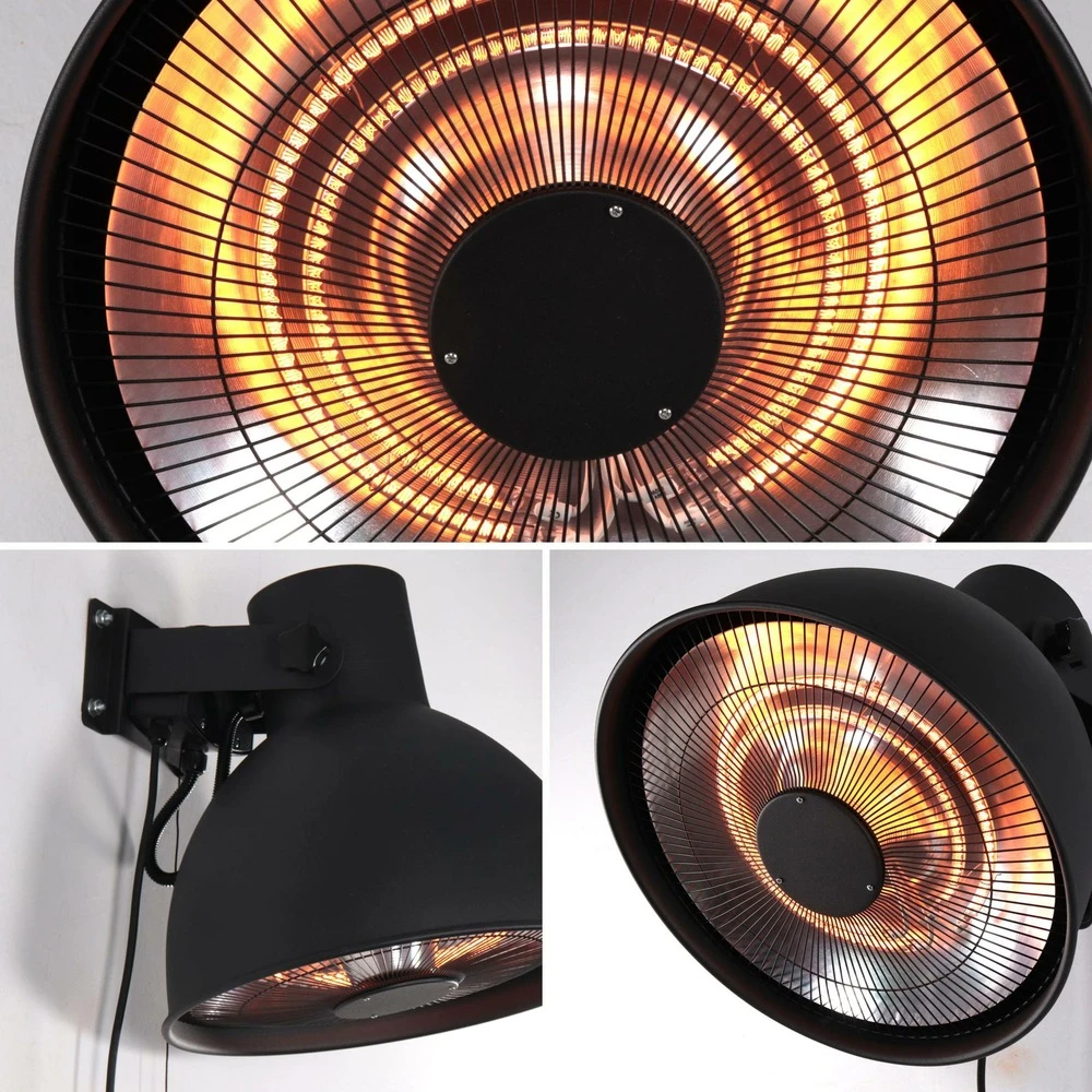 Parasol Chauffant électrique 2000w Mural - Lapland - Chauffage D’extérieur Type Halogène. 3 Niveaux De Chauffe (800w / 1200w / 4 Parasol Chauffant électrique 2000w Mural - Lapland - Chauffage D’extérieur Type Halogène. 3 Niveaux De Chauffe (800w / 1200w / – Image 4