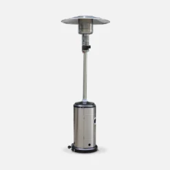 Chauffage D'extérieur Gaz 12.5kw - Finland - Parasol Chauffant En Acier Inoxydable. Réglable. Porte En Façade Et Roulettes