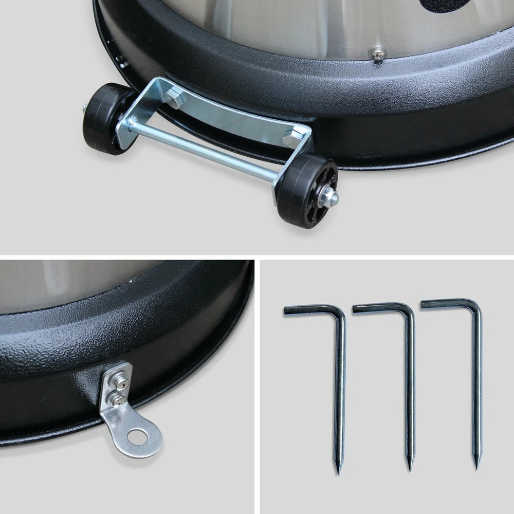 Chauffage D'extérieur Gaz 12.5kw - Finland - Parasol Chauffant En Acier Inoxydable. Réglable. Porte En Façade Et Roulettes 7 Chauffage D'extérieur Gaz 12.5kw - Finland - Parasol Chauffant En Acier Inoxydable. Réglable. Porte En Façade Et Roulettes – Image 7