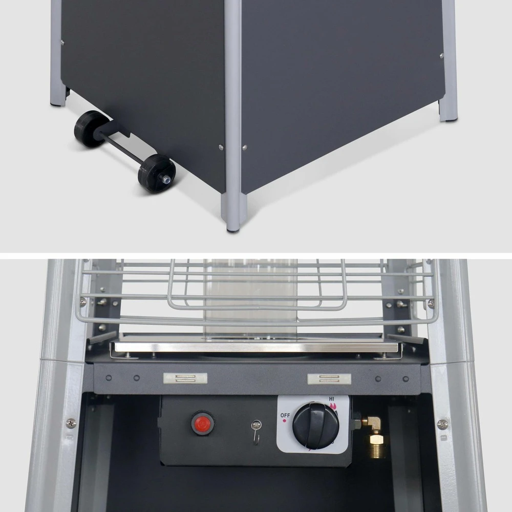 Chauffage D'extérieur - Sweden - Parasol Chauffant Gaz Pyramide. Design. Véritable Flamme. Roulettes + Housse De Protection Incluses 3 Chauffage D'extérieur - Sweden - Parasol Chauffant Gaz Pyramide. Design. Véritable Flamme. Roulettes + Housse De Protection Incluses – Image 3