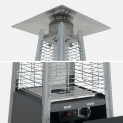 Lot De 2 Chauffages D'extérieur - Sweden - Parasols Chauffants Gaz Pyramide. Design. Véritable Flamme. Roulettes Incluses 8 Lot De 2 Chauffages D'extérieur - Sweden - Parasols Chauffants Gaz Pyramide. Design. Véritable Flamme. Roulettes Incluses -Konst Decor Magasin 645b9093679d93.52171167