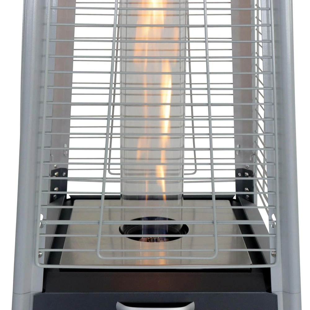 Lot De 2 Chauffages D'extérieur - Sweden - Parasols Chauffants Gaz Pyramide. Design. Véritable Flamme. Roulettes Incluses 4 Lot De 2 Chauffages D'extérieur - Sweden - Parasols Chauffants Gaz Pyramide. Design. Véritable Flamme. Roulettes Incluses – Image 4