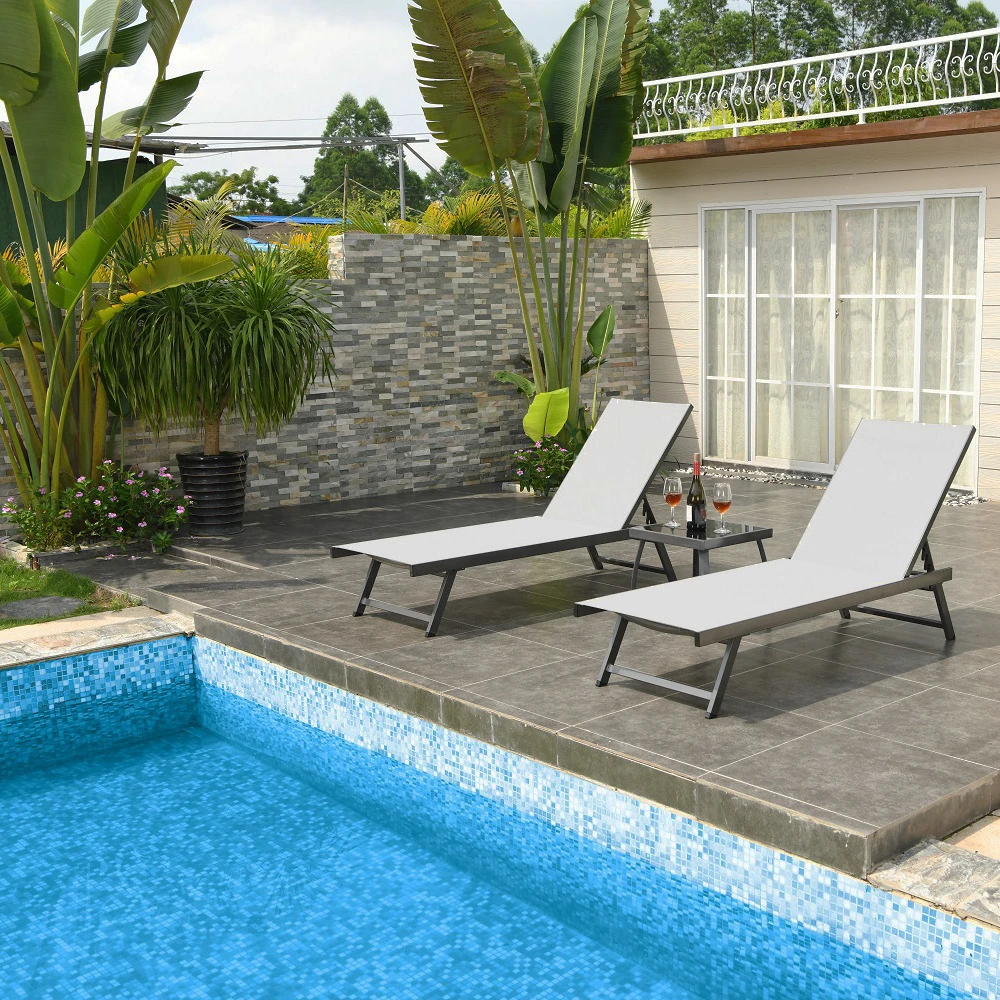 Bain De Soleil En Aluminium Avec Pied Pliant Cesena 2 Bain De Soleil En Aluminium Avec Pied Pliant Cesena – Image 2