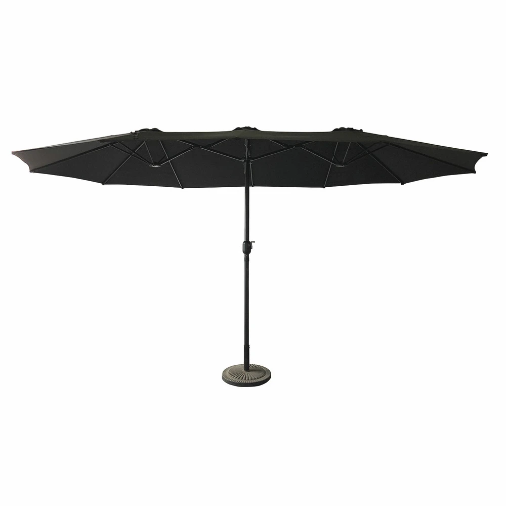 Parasol Double 2,7x4,6m Linai Noir 1 Parasol Double 2,7x4,6m Linai Noir