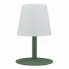 Lampe De Table Sans Fil Led Standy Mini Vert Acier H25cm