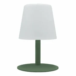Lampe De Table Sans Fil Led Standy Mini Vert Acier H25cm