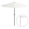 VIDAXL Parasol De Balcon Avec Mât En Aluminium Sable 270x144 Cm Demi