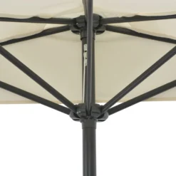 VIDAXL Parasol De Balcon Avec Mât En Aluminium Sable 270x144 Cm Demi 12 VIDAXL Parasol De Balcon Avec Mât En Aluminium Sable 270x144 Cm Demi -Konst Decor Magasin 645e3152c651b3.12738634