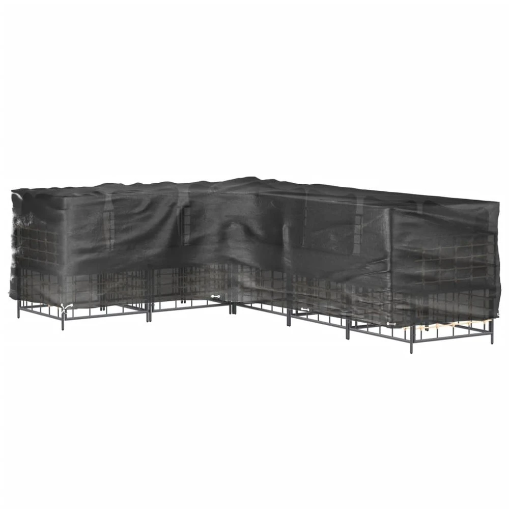 VIDAXL Housses De Salon De Jardin En Forme De L 2 Pcs 18 œillets 7 VIDAXL Housses De Salon De Jardin En Forme De L 2 Pcs 18 œillets – Image 7