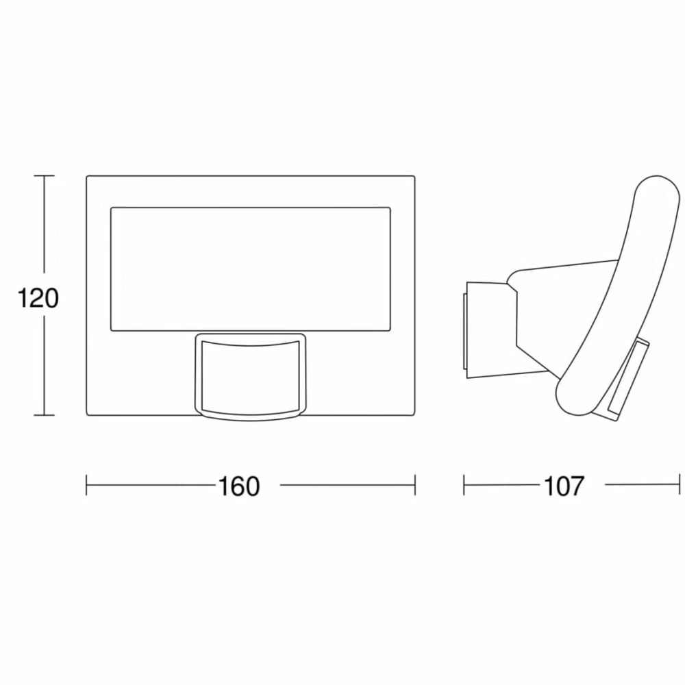 STEINEL Projecteur D'extérieur Incurvé Actionné Par Capteur Anthracite 3 STEINEL Projecteur D'extérieur Incurvé Actionné Par Capteur Anthracite – Image 3