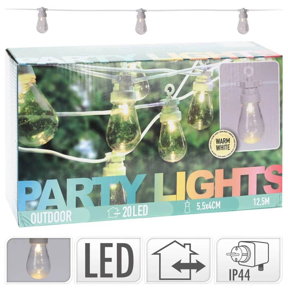 Progarden Ensemble D'éclairage à Led De Fête 20 Ampoules 12 V 1 Progarden Ensemble D'éclairage à Led De Fête 20 Ampoules 12 V