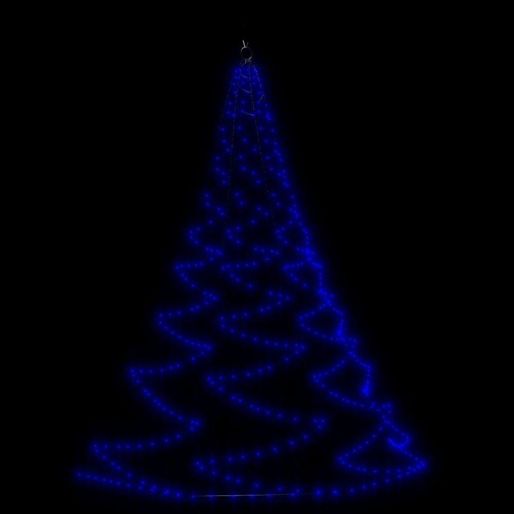 VIDAXL Arbre Mural Avec Crochet Métallique 260 Led Bleu 3 M Int/ext 2 VIDAXL Arbre Mural Avec Crochet Métallique 260 Led Bleu 3 M Int/ext – Image 2