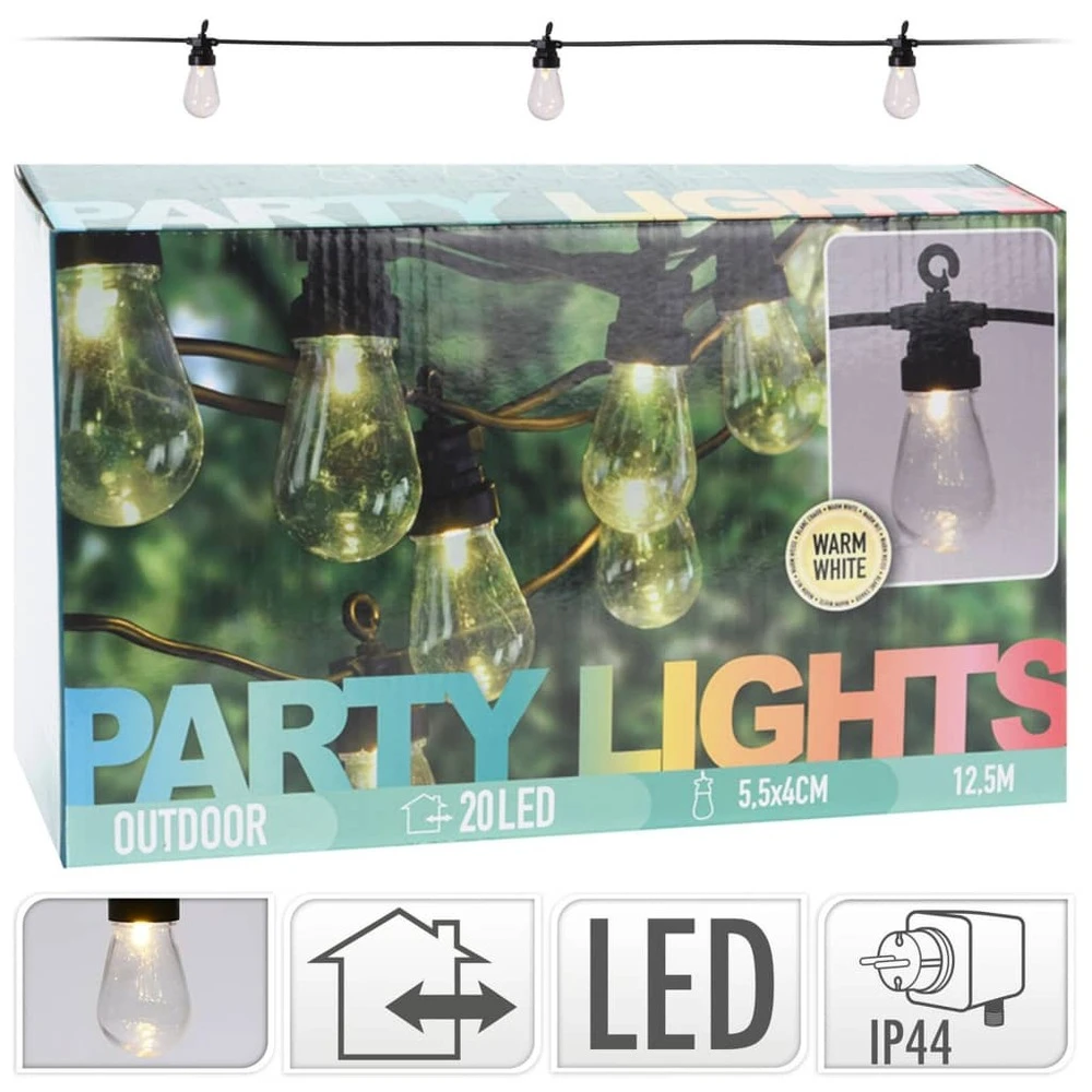 Progarden Ensemble D'éclairage à Led De Fête 20 Ampoules 12 V 1 Progarden Ensemble D'éclairage à Led De Fête 20 Ampoules 12 V