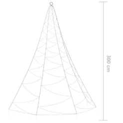 VIDAXL Arbre Mural Avec Crochet Métallique 260 Led Blanc Chaud 3 M 13 VIDAXL Arbre Mural Avec Crochet Métallique 260 Led Blanc Chaud 3 M -Konst Decor Magasin 645e86fc3d5c11.03934903