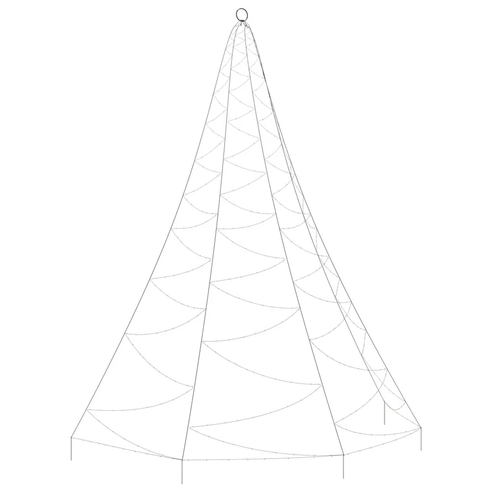 VIDAXL Arbre Mural Avec Crochet Métallique 720 Led Blanc Chaud 5 M 3 VIDAXL Arbre Mural Avec Crochet Métallique 720 Led Blanc Chaud 5 M – Image 3