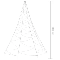 VIDAXL Arbre Mural Avec Crochet Métallique 720 Led Blanc Froid 5 M 13 VIDAXL Arbre Mural Avec Crochet Métallique 720 Led Blanc Froid 5 M -Konst Decor Magasin 645e87217bc4f8.39489217