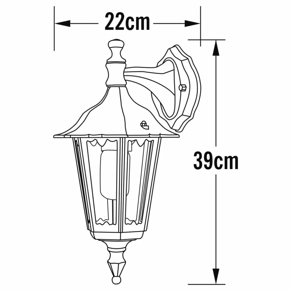 Konstsmide Applique Murale Firenze En Bas Noir Mat 4 Konstsmide Applique Murale Firenze En Bas Noir Mat – Image 4