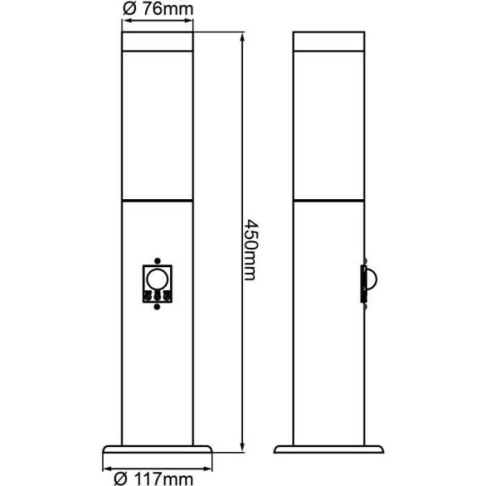 BRILLIANT Borne Detecteur Dody Couleur Noir E27 5 BRILLIANT Borne Detecteur Dody Couleur Noir E27 – Image 5