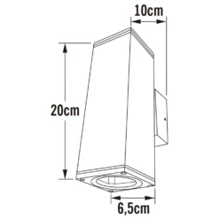 Konstsmide Applique Murale Monza Double Carrée Gris Foncé -Konst Decor Magasin 645e8746887228.62430438