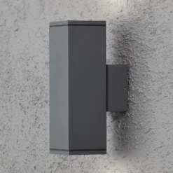Konstsmide Applique Murale Monza Double Carrée Gris Foncé -Konst Decor Magasin 645e87468fad43.53150734