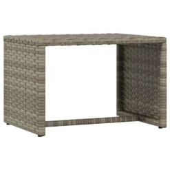 VIDAXL Transats 2 Pcs Avec Table Gris Résine Tressée -Konst Decor Magasin 645ecef24d4734.35044811