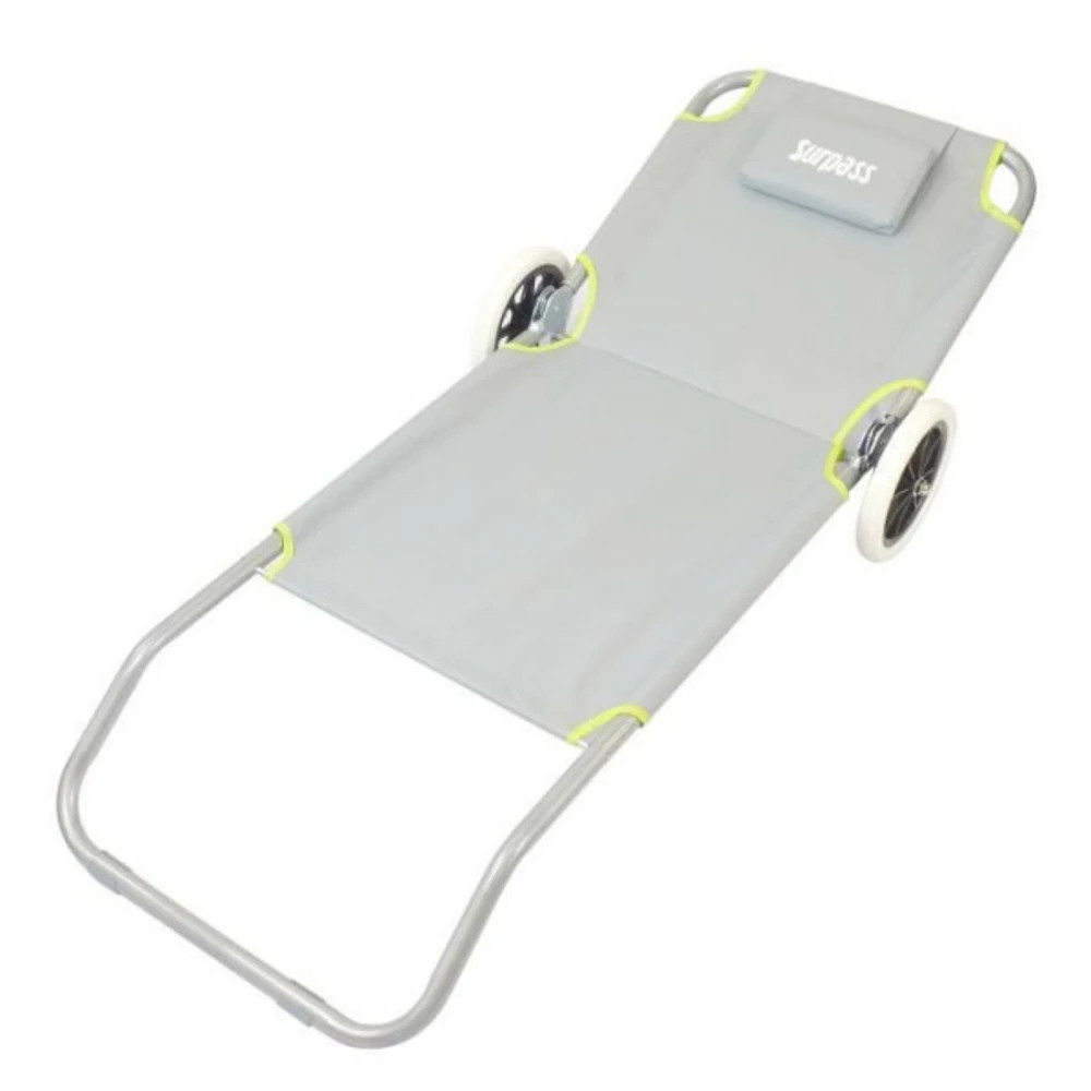 Transat Chaise De Plage A Roulette Vert Et Gris 1 Transat Chaise De Plage A Roulette Vert Et Gris