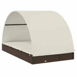 VIDAXL Transat 2 Places Avec Toit Rond Marron 211x112x140 Cm 10 VIDAXL Transat 2 Places Avec Toit Rond Marron 211x112x140 Cm -Konst Decor Magasin 645ecf03d2fd17.99197316