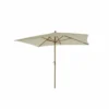 Parasol Droit Hoani En Bambou Contreplaqué Et Tissu Beige Clair