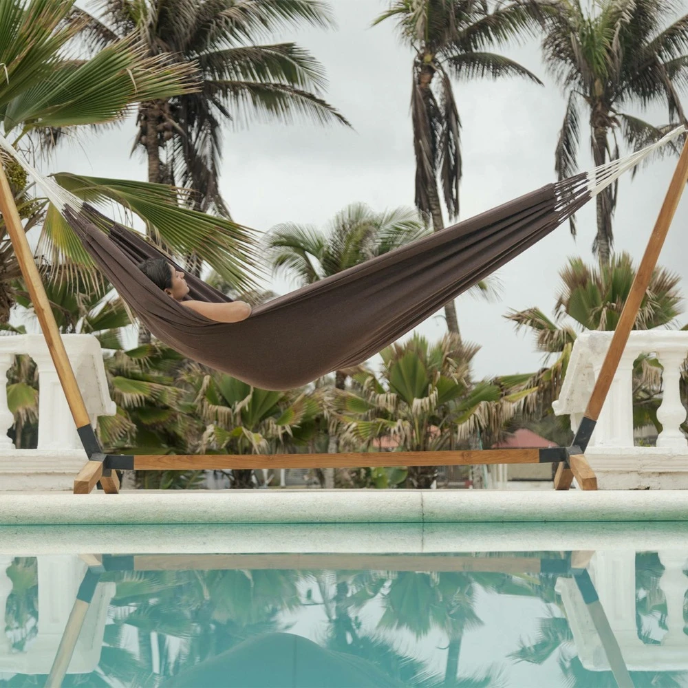 Toile De Hamac Marron. 1 Personne. 100% Polycoton. 220x140cm 4 Toile De Hamac Marron. 1 Personne. 100% Polycoton. 220x140cm – Image 4