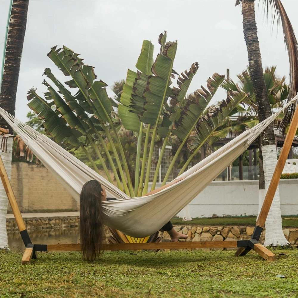 Toile De Hamac écru. 1 Personne. 100% Polycoton. 240x160cm 2 Toile De Hamac écru. 1 Personne. 100% Polycoton. 240x160cm – Image 2