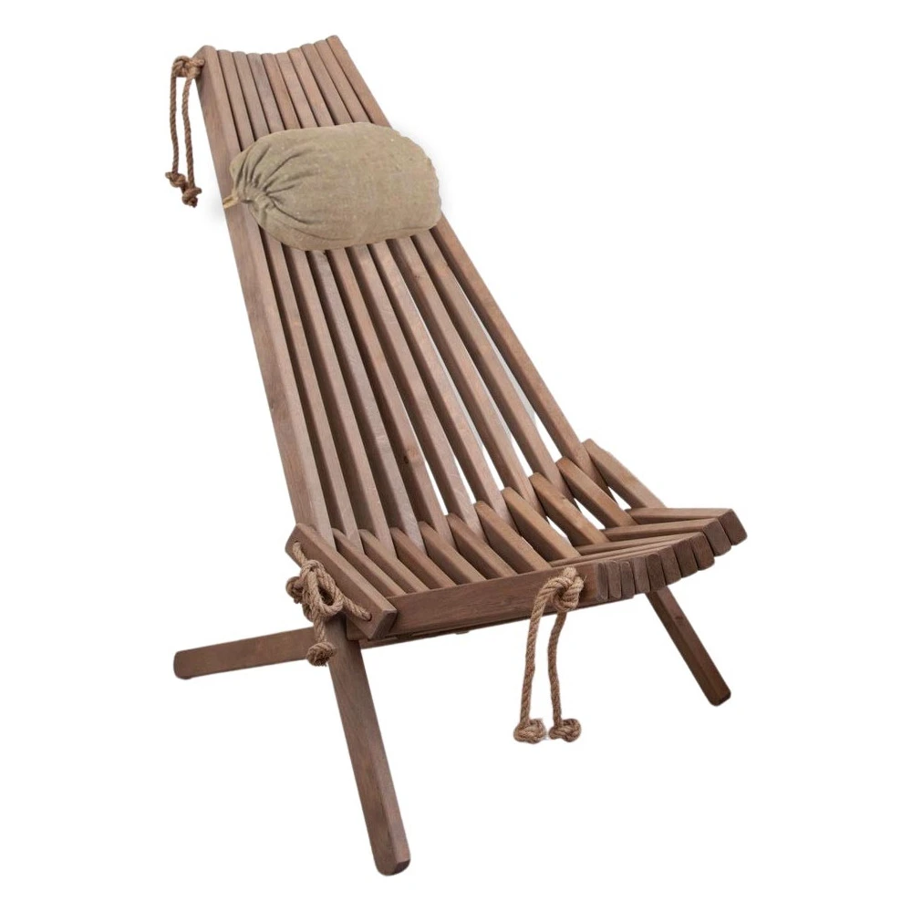 Chilienne En Bois Ecochair (coussin Offert) Aulne Gris 1 Chilienne En Bois Ecochair (coussin Offert) Aulne Gris