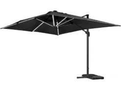 Parasol Jardin Déporté Led Alu "sun 3 Luxe" - Carré - 3 X 3 M - Coloris Noir - Dalles Lestées Incluses 6 Parasol Jardin Déporté Led Alu "sun 3 Luxe" - Carré - 3 X 3 M - Coloris Noir - Dalles Lestées Incluses -Konst Decor Magasin 64651f9cd1f088.27337327