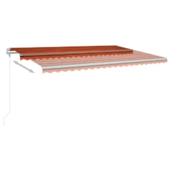 VIDAXL Auvent Automatique Capteur De Vent Led 500x350 Cm Orange Marron 9 VIDAXL Auvent Automatique Capteur De Vent Led 500x350 Cm Orange Marron -Konst Decor Magasin 6467160dc3af00.80673364